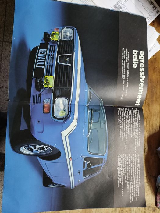 Catálogo antigo Renault 12 gordini