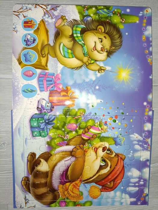 Розвиваюча книга-пазл Зустрічаємо свято з зимовою тематикою