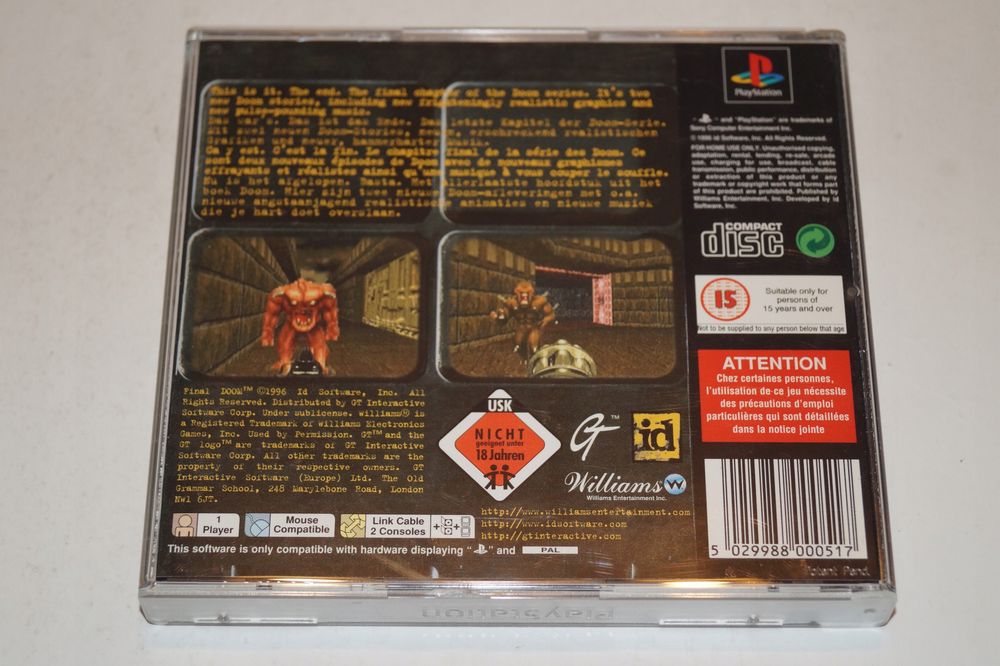 Final Doom Playstation 3Xa (Psx) Pudełkowa