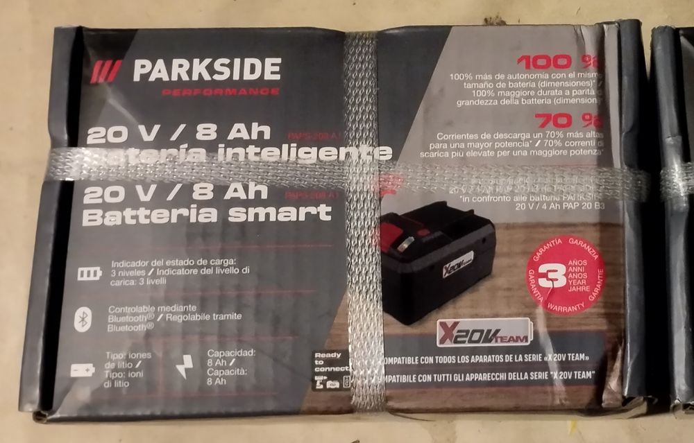 Bateria 20V Parkside Performance Smart 8Ah nova e selada nova