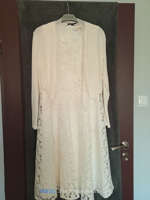 Sukienka slub/ chrzciny/komunia do kolan i bolerko