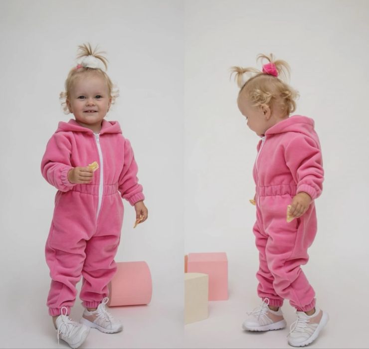 Флісовий ромпер, рожевий