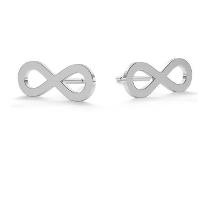Kolczyki Srebro 925 Znak Nieskończoność sztyfty