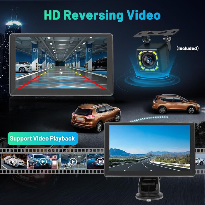 Hikity Bezprzewodowy wyświetlacz CarPlay z kamerą cofania