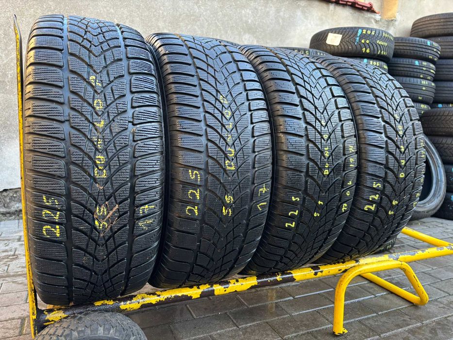 4X OPONY ZIMOWE 225/55R17 101H Dunlop SP Winter Sport 4D XL 7.3MM CAŁE