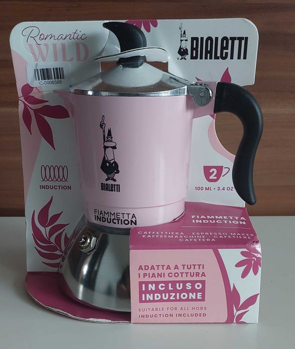 Kawiarka Bialetti Romantic Wild, 100ml, różne kuchenki, także indukcja