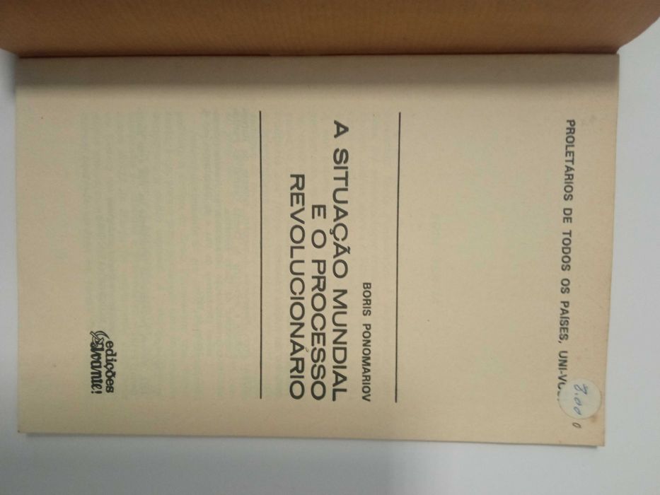 A situação Mundial e o processo revolucionário, de Boris Ponomariov