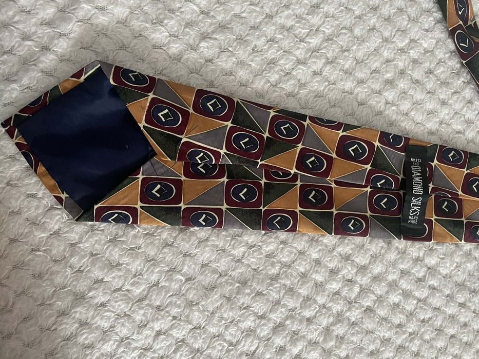 Jedwabny krawat diamond silks hand made.