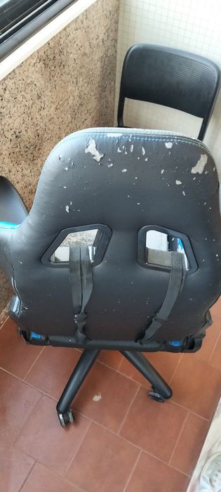 Cadeira Gaming Alpha Gamer - Preto e Azul (Totalmente Funcional)
