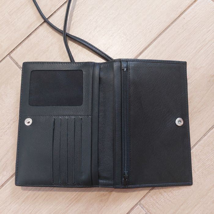 NIEUŻYWANA torebka skórzana czarna z portfelem esquire