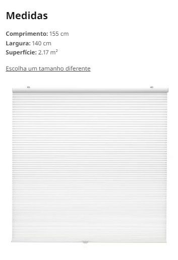 Estore alveolar, branco, 140x155 cm