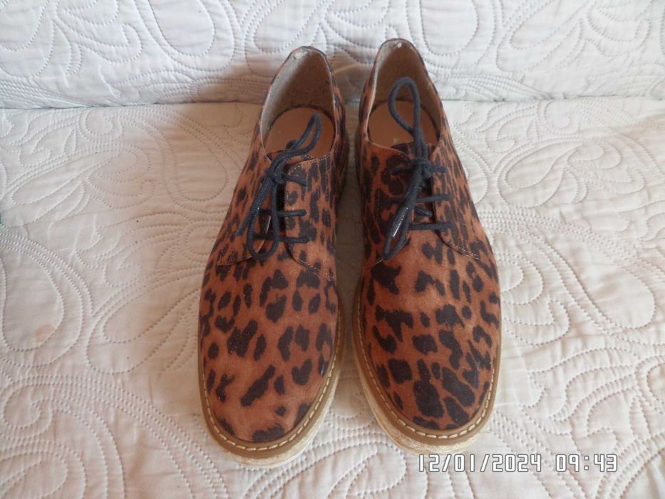 New Look buty oxfordki, derby leopard 37