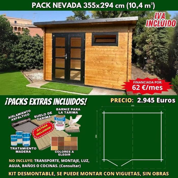 ABRIGO DE JARDIM 10,4 m² – Modelo NEVADA