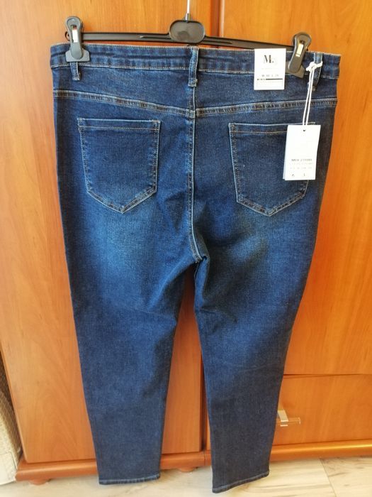 Spodnie jeansy z cyrkoniami do 120cm pas, 48, 50
