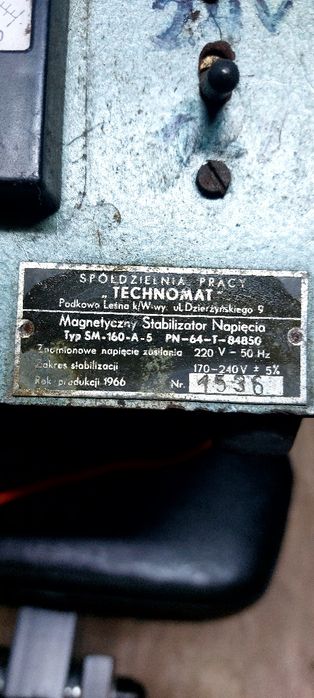 Prostownik , magnetyczny stabilizator napięcia SM-160-A-5