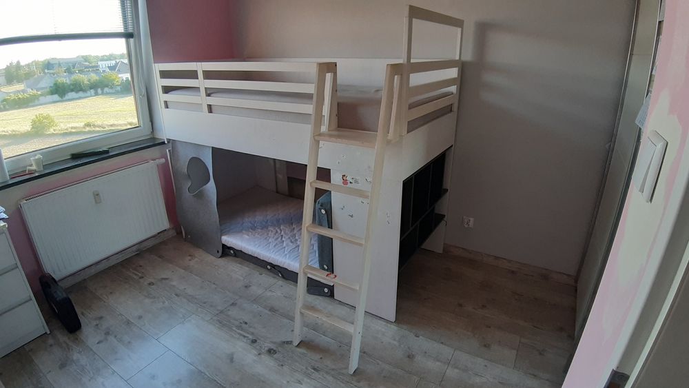 Łóżko z antresolą VOX Nest + materace