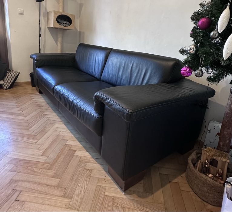 Sofa ze skóry naturalnej trzyosobowa