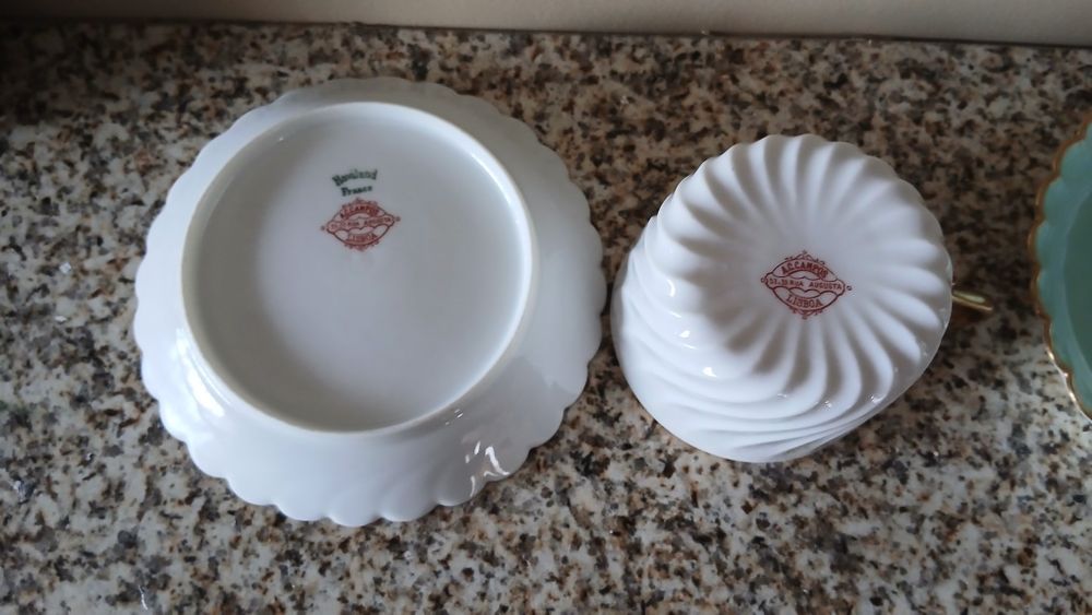 Par de Chávenas de Chá Haviland Limoges – Vintage (Casa Aliança)