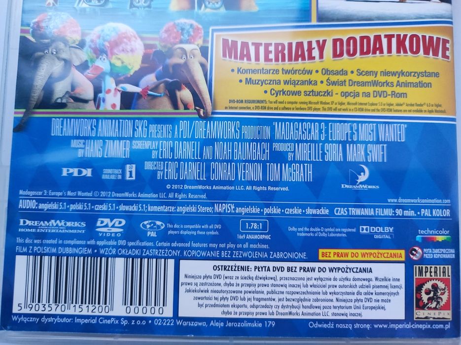Madagaskar 3 DVD