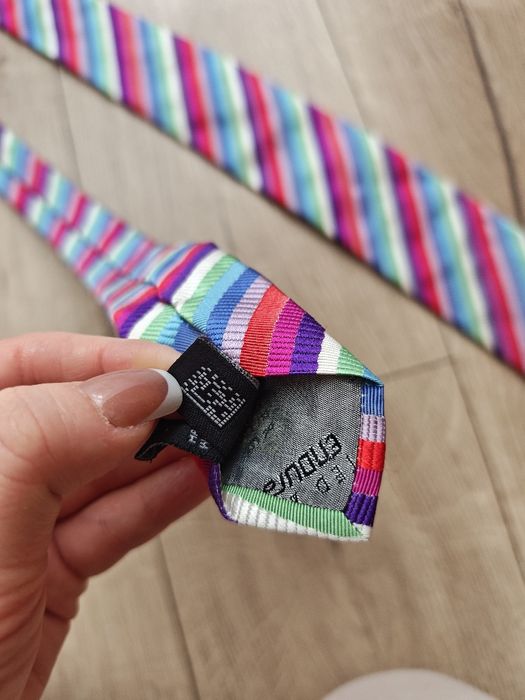 Elegancki krawat jedwabny Ted Baker Endurance 100% jedwab Multi-kolor