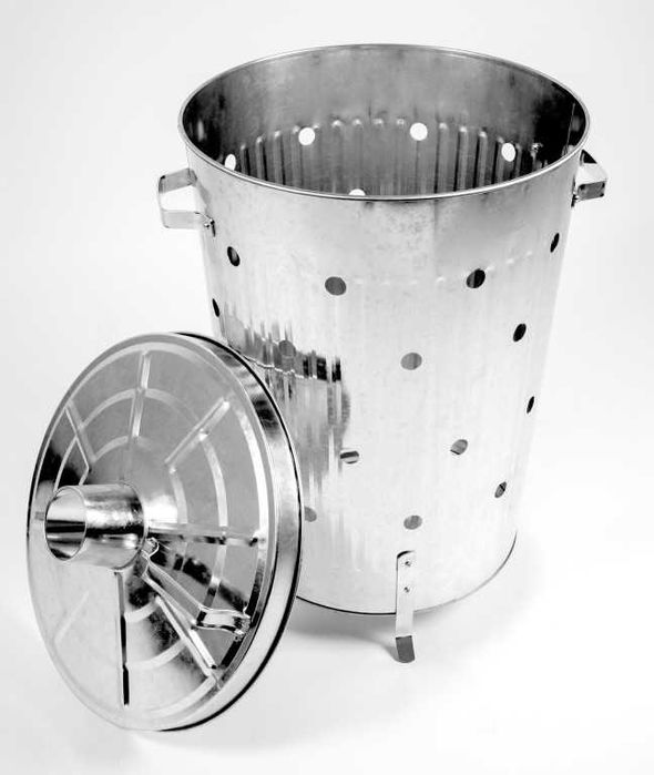 NOWA spalarka do liści 75L XXL spalarnia ogrodowa ocynk pojemnik