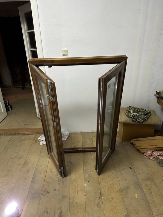 Комплект нових вікон з масива дуба  1,4м х 1м