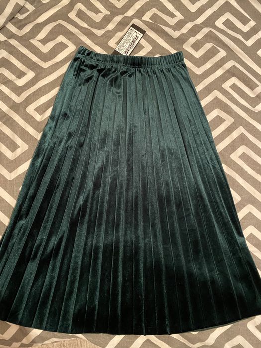 Плісирована спідниця велюр
