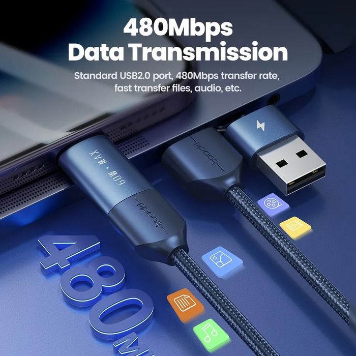 4 в 1 универсальный кабель тайп си / lighting / usb pd  power delivery