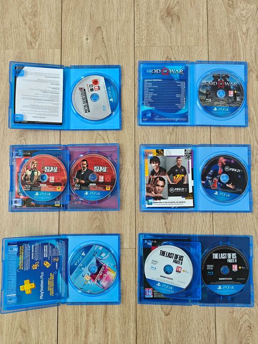PS4 Slim 500GB + comando original + 6 jogos (RDR2, God of War, TLOU2)