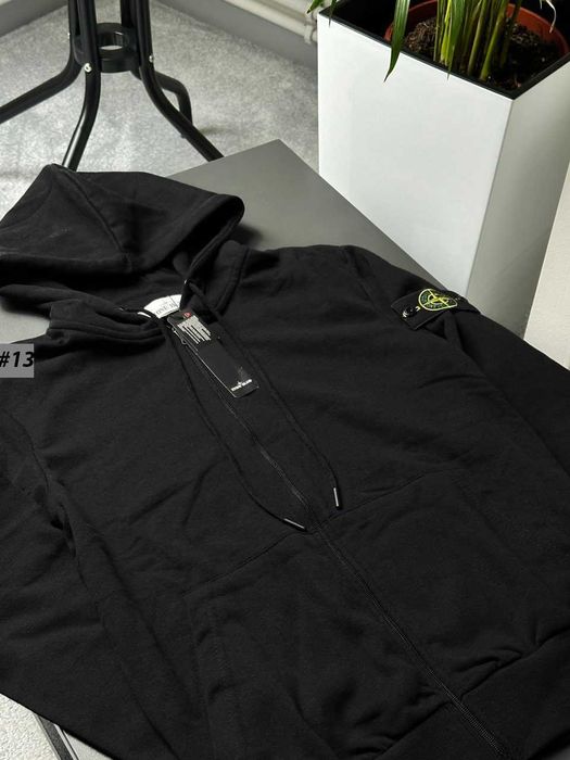 Серая Зип Худи Стон Айленд — Stone Island Сіра Олімпійка — Стоник Толстовка — XS/XXL