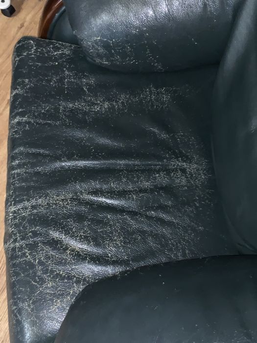 Poltrona de couro (verde escuro)