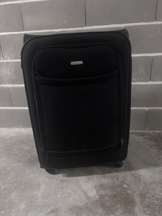 Mala samsonite preta tecido