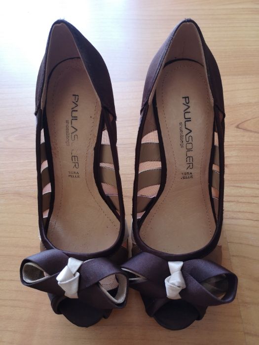 Sapatos novos,35,castanhos e beje,"Paula Soler"