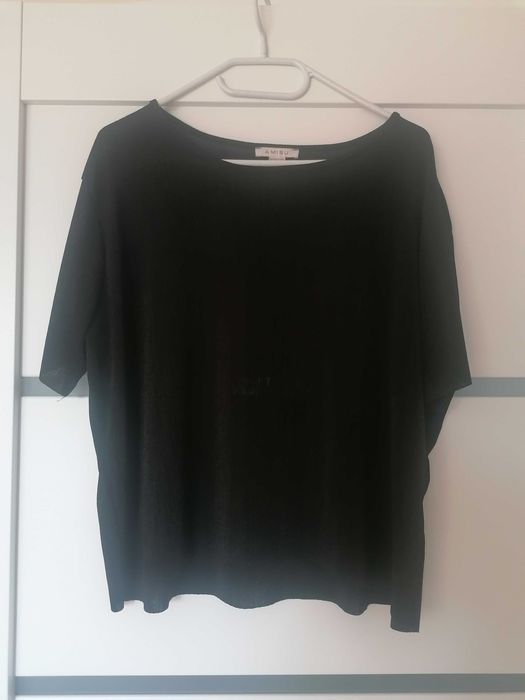 Prążkowana bluzka oversize
