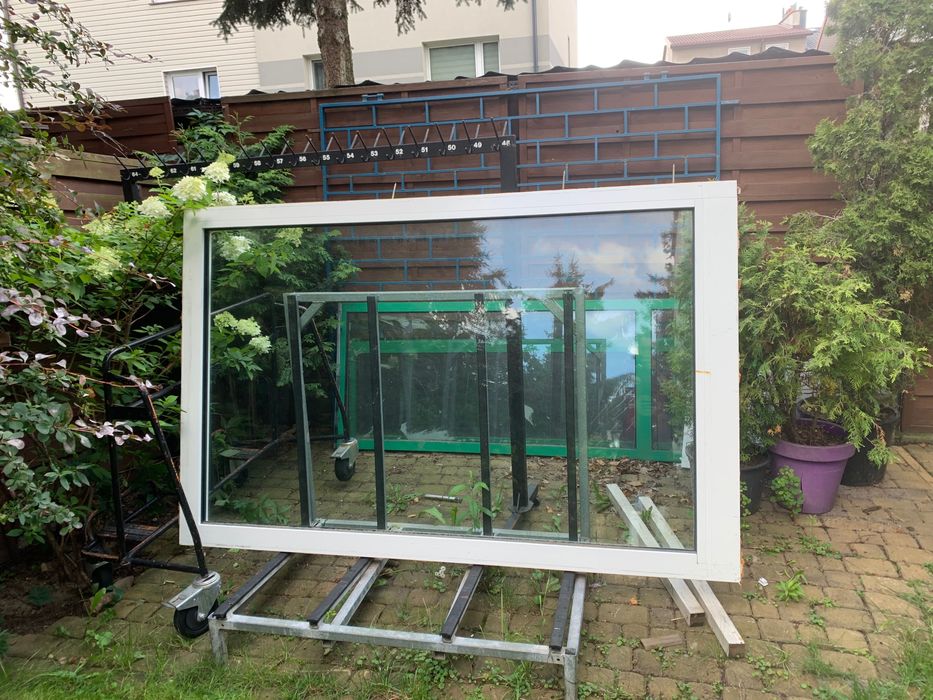 Okno aluminiowe 135x210 fix witryna naświetlę ścianka biurowa