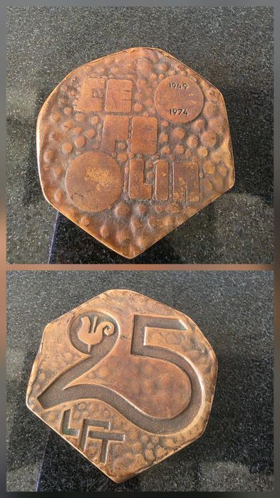 Odznaka medal 25 lat Cepelia 1974 mosiadz/ brąz