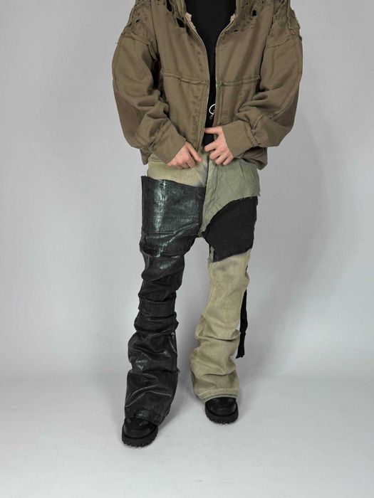Rick Owens DRKSHDW bolan banana cut клеш джинси штани восковані S M L