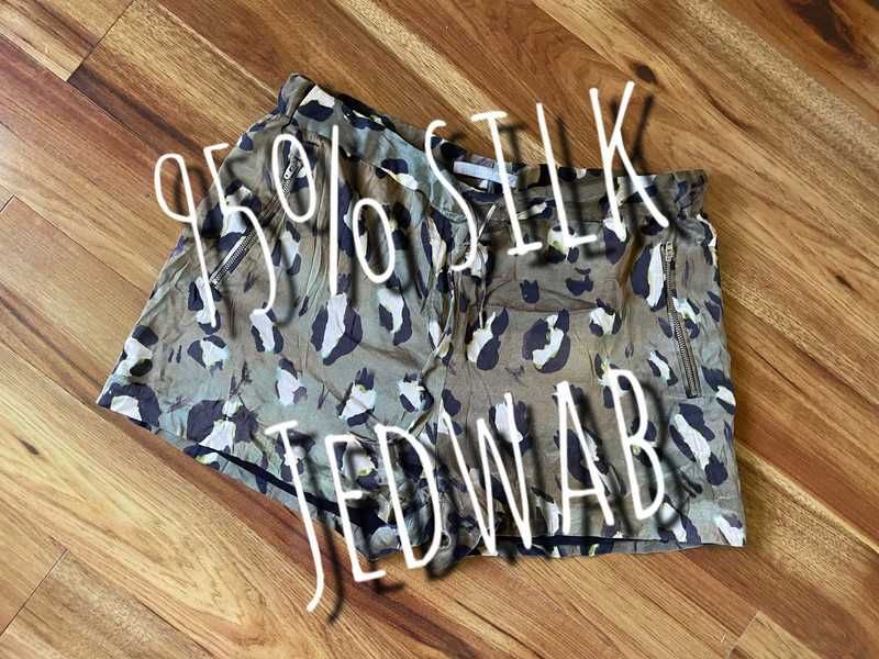 szorty xl 42 40 spodenki pantera animal jedwab silk jakosc