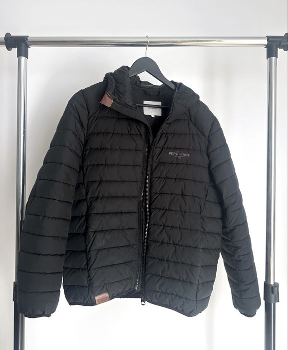Czarna męska kurtka zimowa pikowana ocieplana ciepła S 36 Pepe Jeans