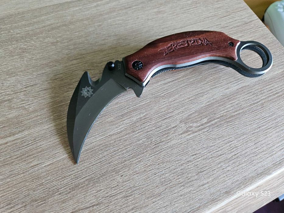 Nóż składany karambit myśliwski taktyczny bushcraft