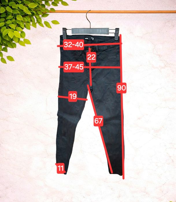 Czarne rurki Sinsay Skinny High Waist | Rozmiar 36 (S)