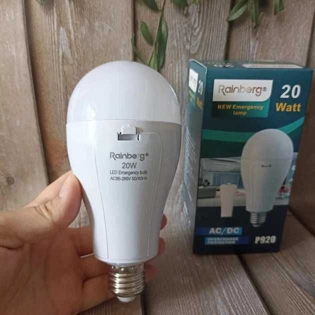 Аварийная LED лампа 20W Rainberg P920 с аккумуляторами 18650 и крючком