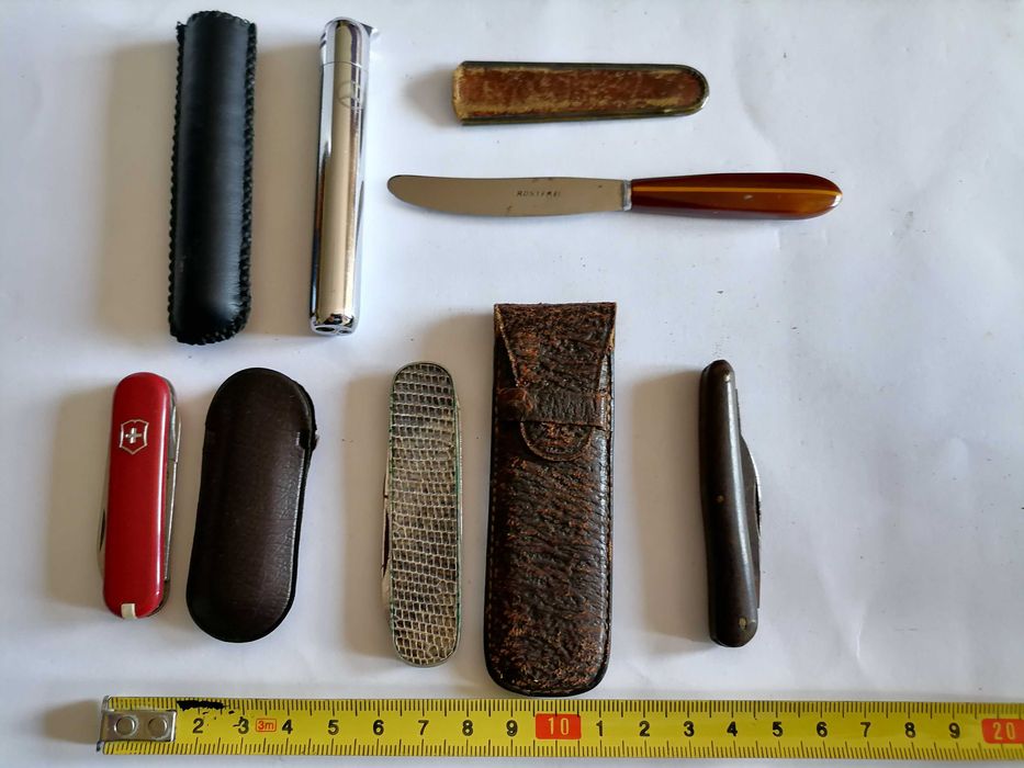 Lote variado 3 canivetes, isqueiro, faca - Victorinox, Rostfrei, GF