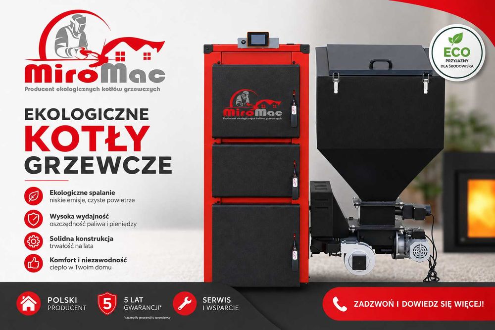 Piec CO  pellet  ekogroszek owies drewno kocioł kotły 24 kW  5 klasa