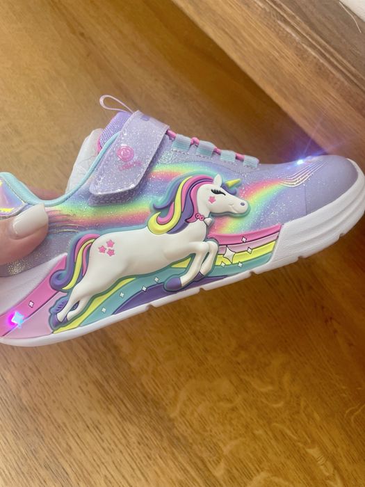 Нові светящиеся кроссовки кросівки Skechers з єдиноріжкою 32 р