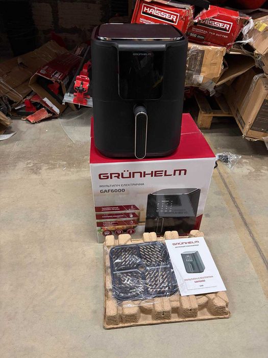 Мультипіч електрична - GAF6000 (чорний) 6л, 1500 Вт (GRUNHELM)
