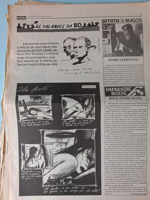 "As Falanges da BD" - Lote 85 suplementos BD , anos 90.