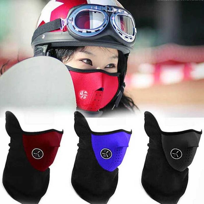 Máscara Balaclava Meia Face Inverno Corta-Vento Respirável