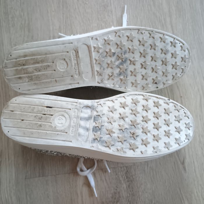 Hiszpańskie sneakersy trampki brokatowe 41/26,5 cm