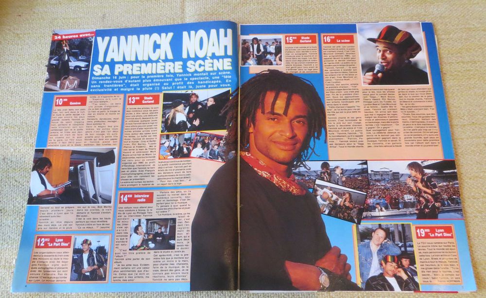 Revista Salut anos 80  Yannich Noah, Jordan et Danny e Thierry Hazard